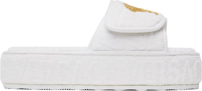 Versace Underwear White Medusa Slippers - Picture 5