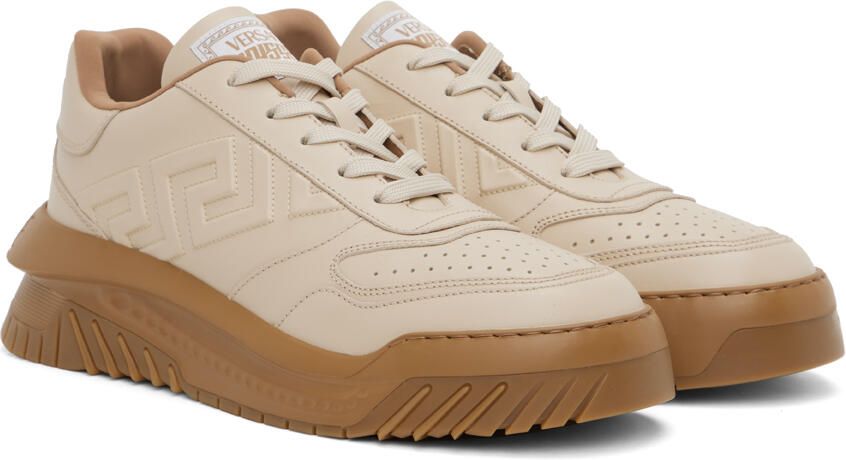 Versace Beige Greca Odissea Sneakers - Picture 2
