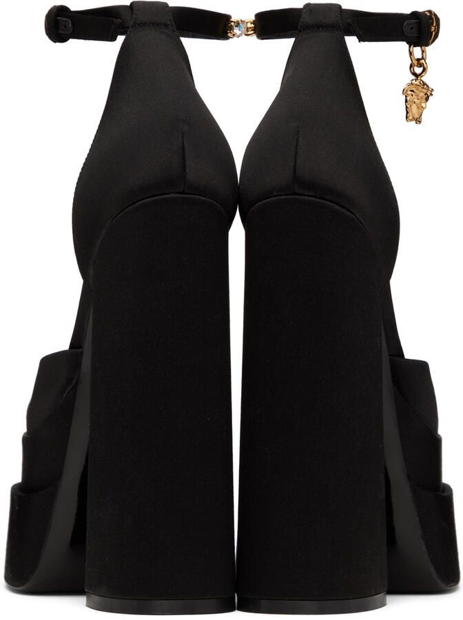 Versace Black Aevitas Platform Heels - Picture 5