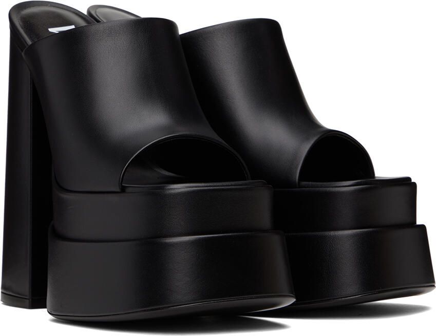 Versace Black Platform Heeled Sandals - Picture 2