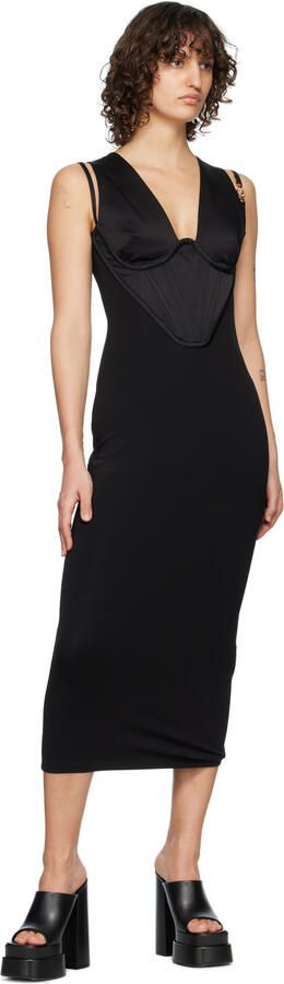 Versace Black Platform Heeled Sandals - Picture 5