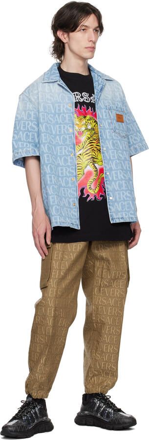 Versace Black & Silver Trigreca Sneakers - Picture 4