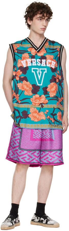 Versace Black & White Baroque Espadrilles - Picture 4