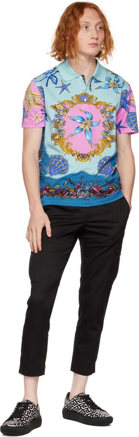 Versace Black & White Greca Sneakers - Picture 4