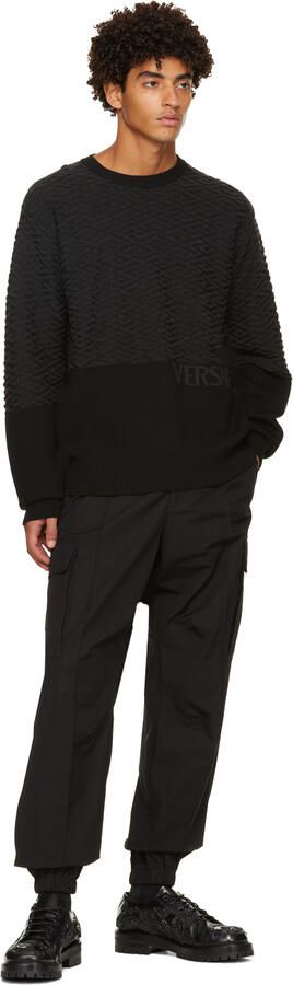 Versace Black Barocco Column Derbys - Picture 4