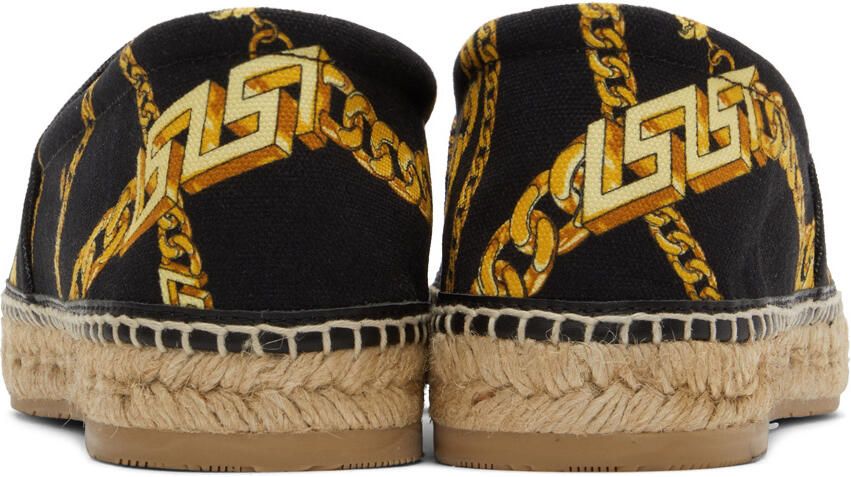 Versace Black Canvas Espadrilles