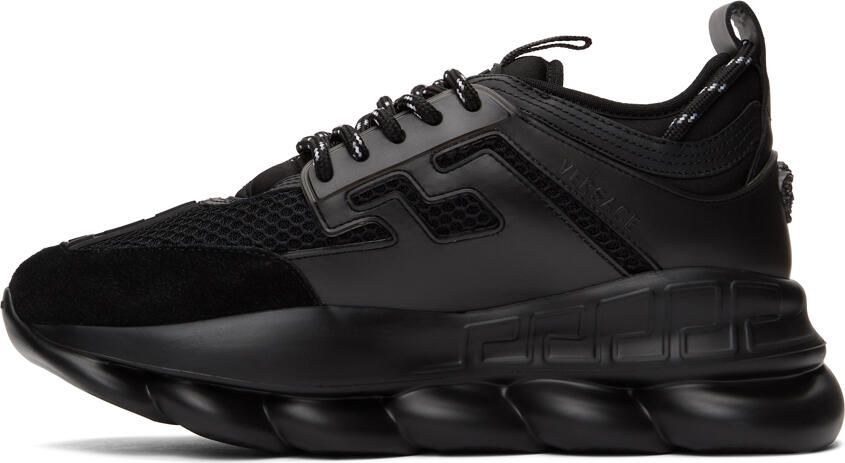 Versace Black Chain Reaction Sneakers - Picture 4