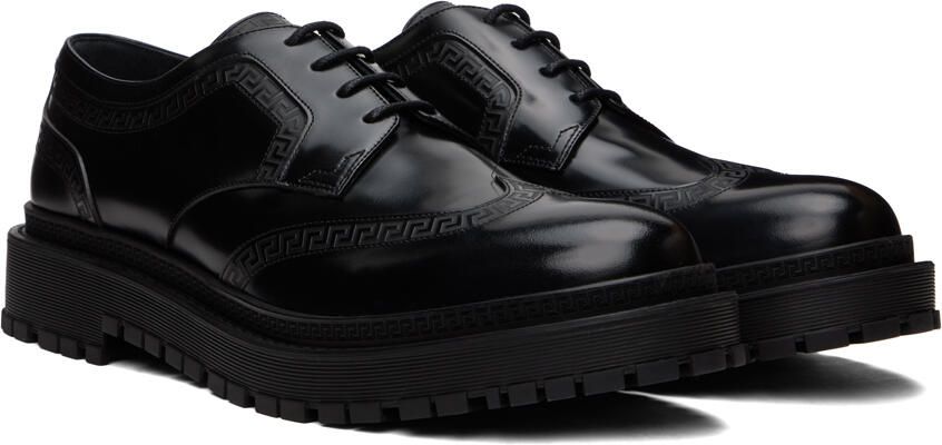 Versace Black Greca Derbys - Picture 2
