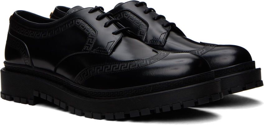 Versace Black Greca Derbys - Picture 2