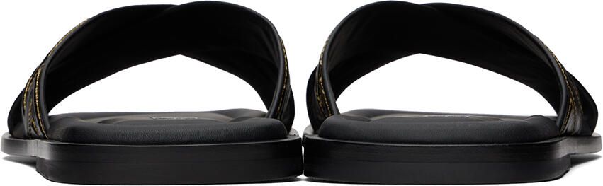 Versace Black Greca Sandals - Picture 2