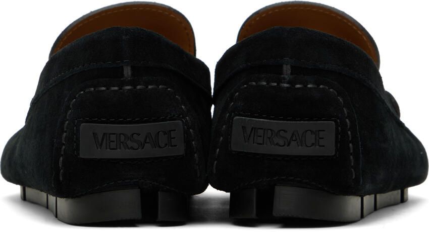 Versace Black 'La Medusa' Loafers - Picture 7