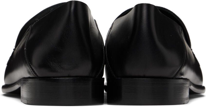 Versace Black Leather Loafers