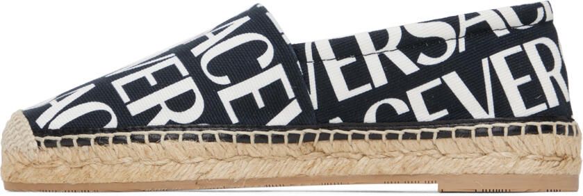 Versace Black Logo Espadrilles - Picture 4