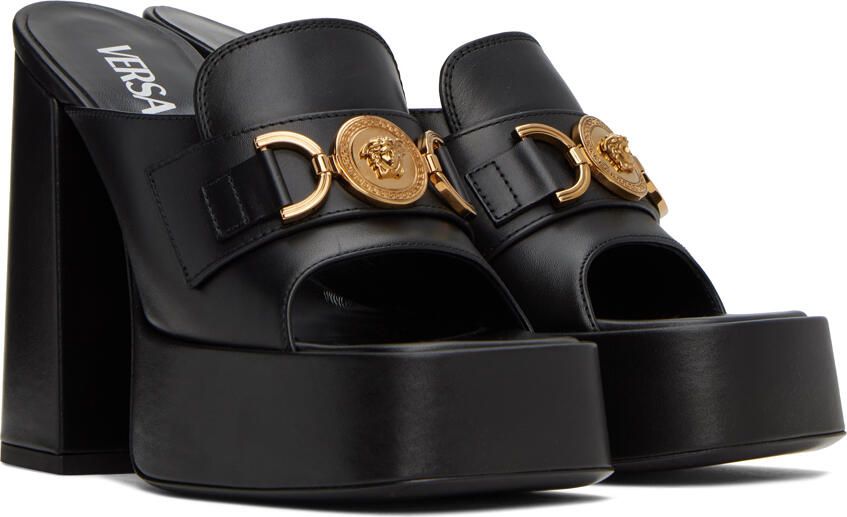 Versace Black Medusa '95 Heeled Sandals - Picture 2