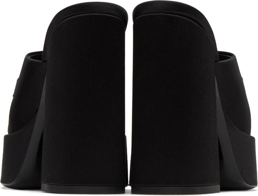 Versace Black Medusa '95 Satin Heeled Sandals