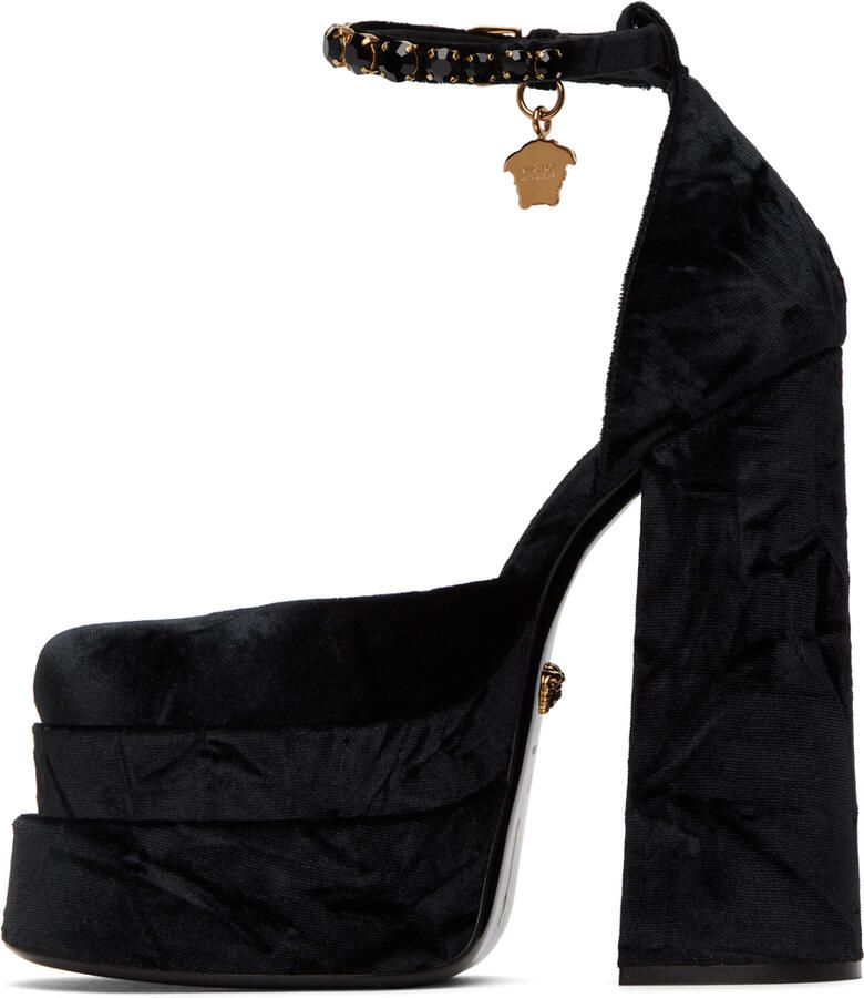 Versace Black Medusa Aevitas Heels - Picture 3
