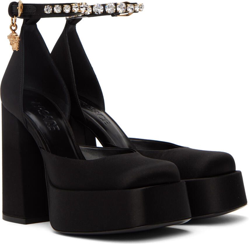 Versace Black Medusa Aevitas Platform Heels