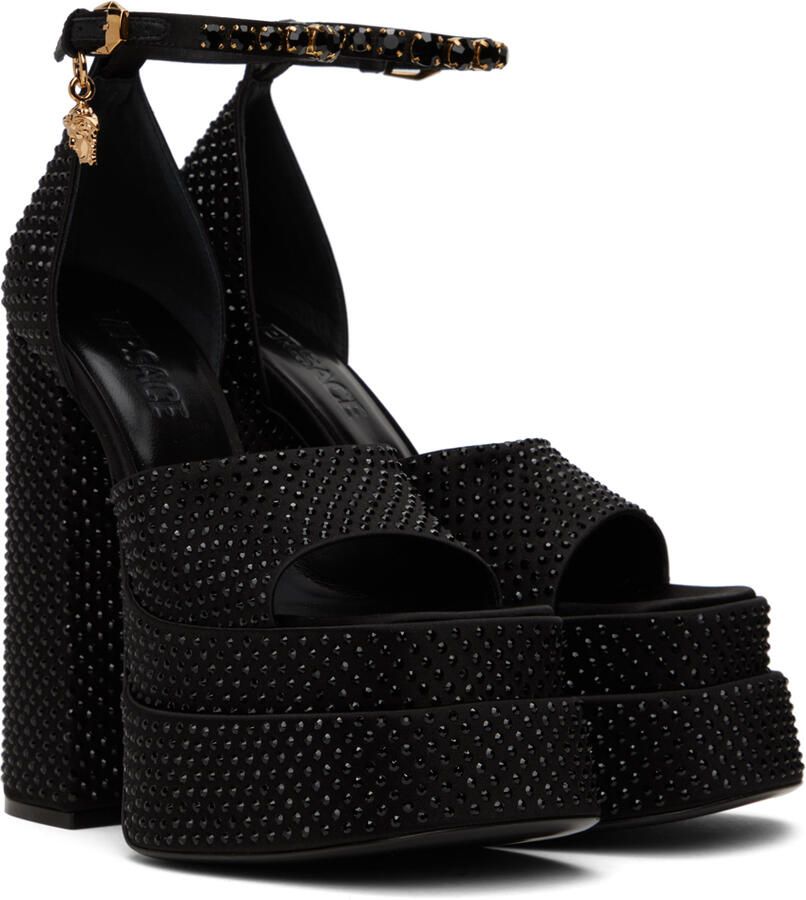 Versace Black Medusa Aevitas Platform Sandals - Picture 3