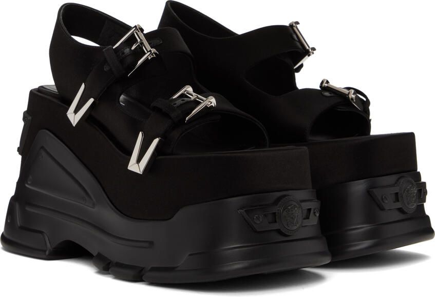 Versace Black Medusa Anthem Platform Sandals - Picture 2