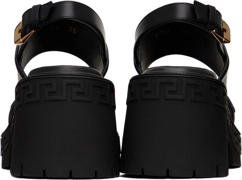 Versace Black Medusa Biggie Heeled Sandals