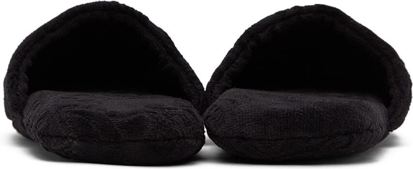 Versace Black Medusa Greca Slippers