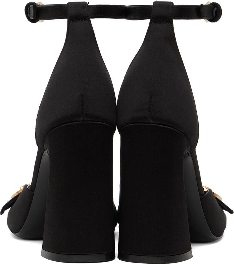 Versace Black Medusa Heeled Sandals