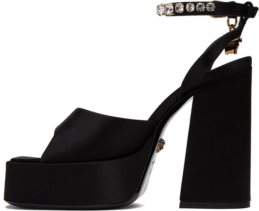 Versace Black Medusa Heeled Sandals - Picture 3