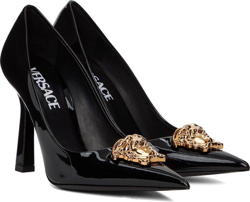 Versace Black Medusa Heels - Picture 2