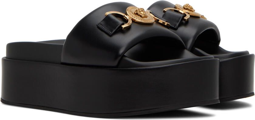 Versace Black Medusa Platform Sandals - Picture 2
