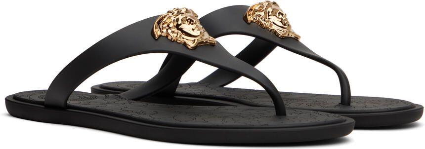 Versace Black Medusa Sandals - Picture 2