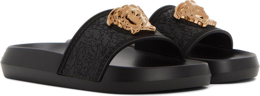 Versace Black Palazzo Slides - Picture 2