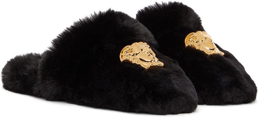 Versace Black Palazzo Slippers - Picture 2