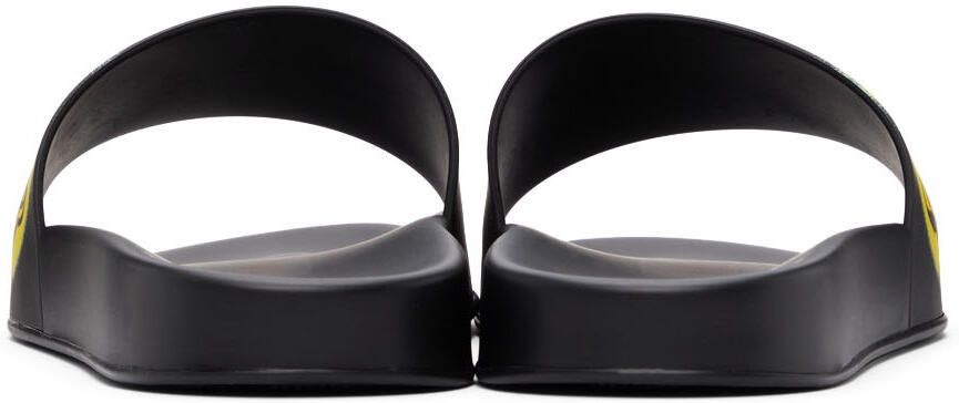 Versace Black Smiling Medusa Slip-On Sandals - Picture 2