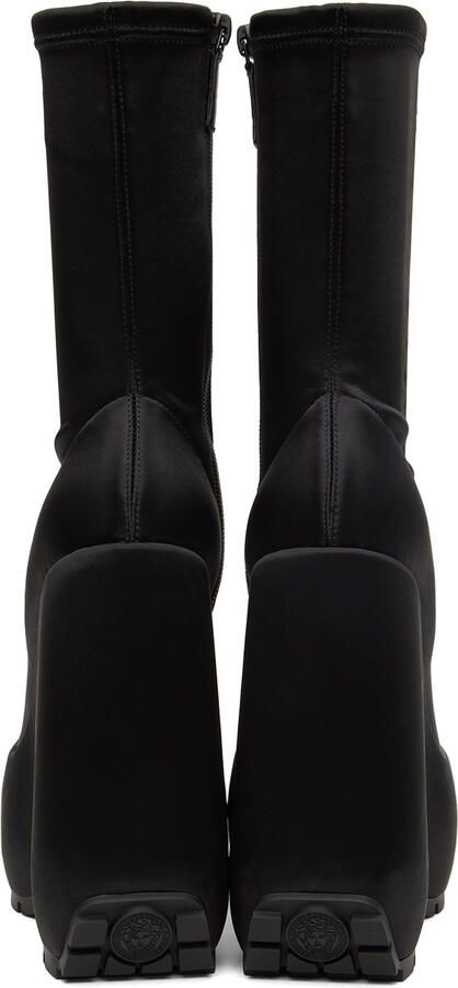 Versace Black Triplatform Boots - Picture 3