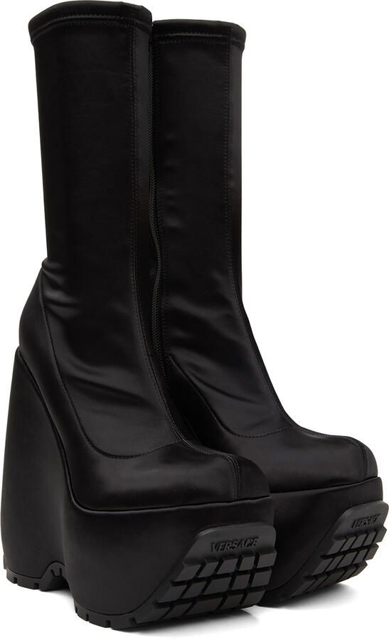 Versace Black Triplatform Boots