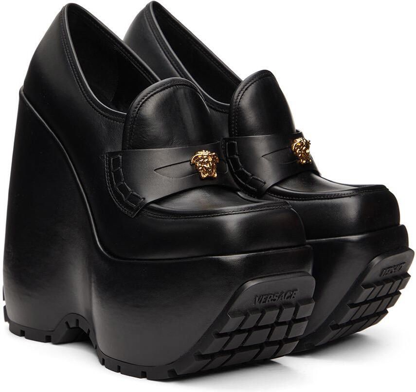 Versace Black Triplatform Heels