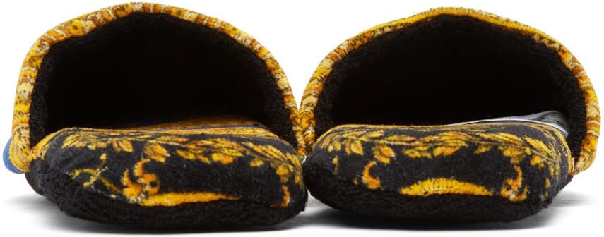 Versace Blue & Gold I Love Barocco Slippers - Picture 2