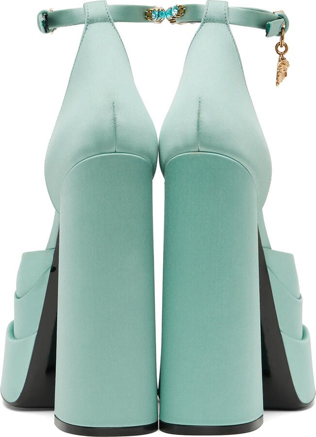 Versace Blue Medusa Aevitas Platform Heels - Picture 5