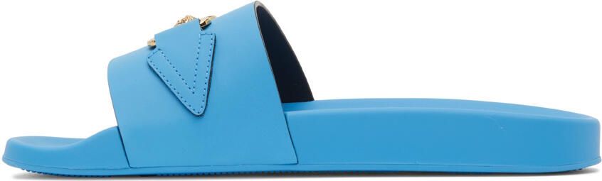 Versace Blue Medusa Biggie Slides - Picture 3