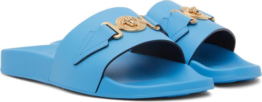 Versace Blue Medusa Biggie Slides - Picture 2