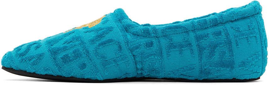 Versace Blue Medusa Slippers - Picture 3