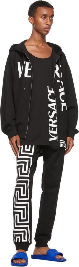 Versace Blue Palazzo Pool Slides - Picture 3