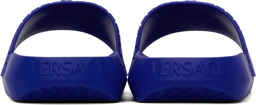 Versace Blue Palazzo Slides