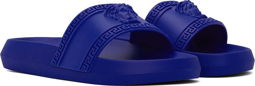 Versace Blue Palazzo Slides - Picture 2