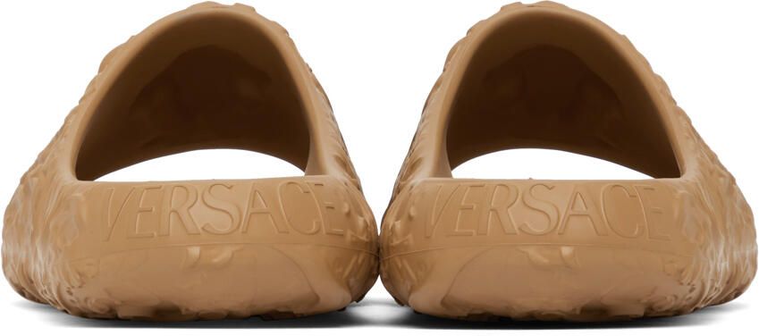 Versace Brown Medusa Dimension Slides