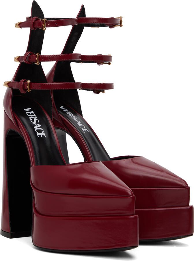 Versace Burgundy Aevitas Heels - Picture 2