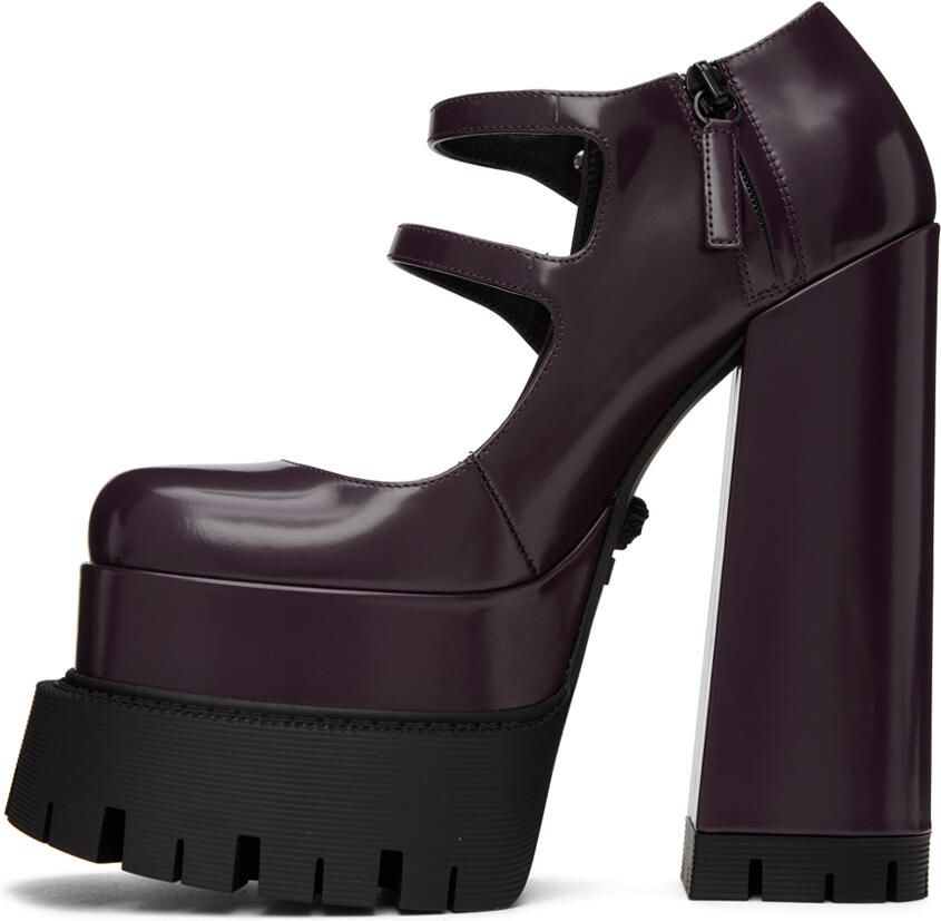 Versace Burgundy Medusa Aevitas Heels - Picture 2