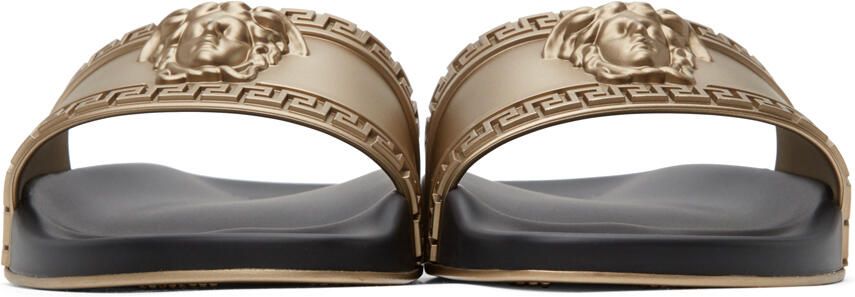 Versace Gold Palazzo Pool Slides - Picture 3