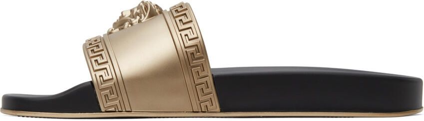 Versace Gold Palazzo Pool Slides - Picture 4