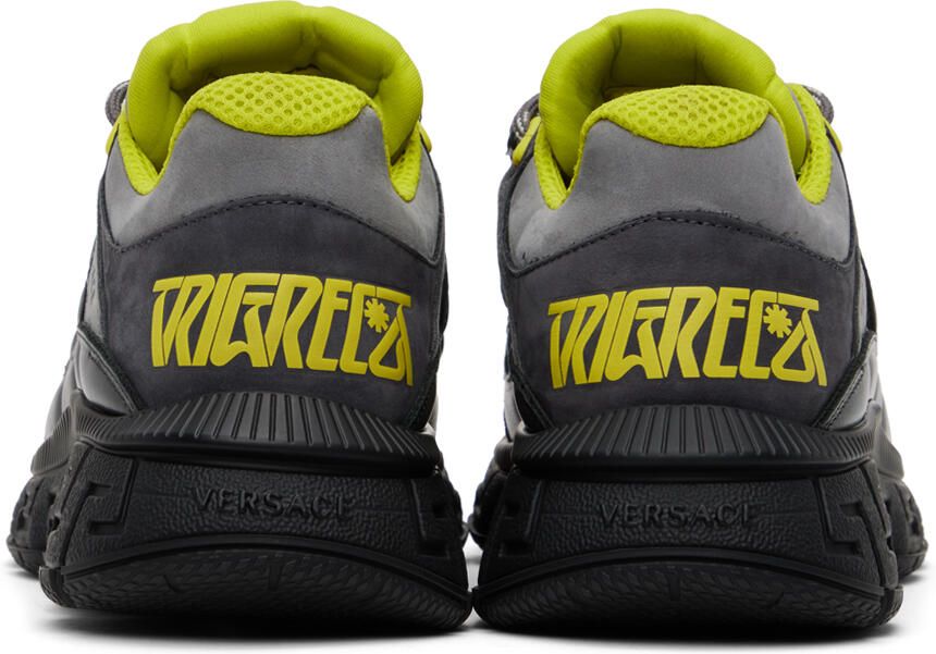 Versace Gray & Green Trigreca Sneakers - Picture 5